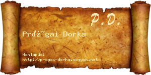 Prágai Dorka névjegykártya